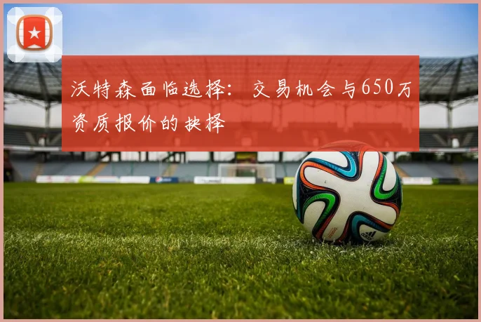 沃特森面临选择:交易机会与650万资质报价的抉择